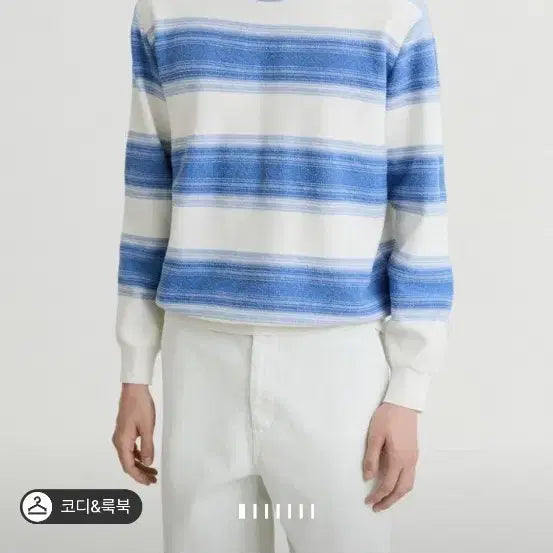[BUNJANG] TIME HOMME Striped Knit Top / 타임옴므 스트라이프 니트탑