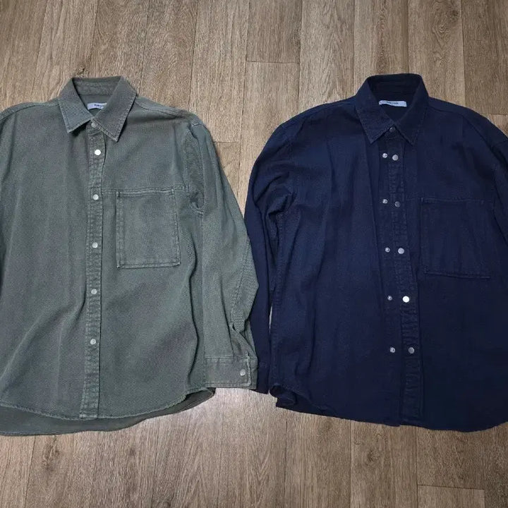[BUNJANG] 8Seconds Garment Dyed Shirt Jacket (Khaki, Navy) - Bundle Set / 2벌일괄)에잇세컨즈 가먼트다잉 셔켓 카키 네이비  팝니다