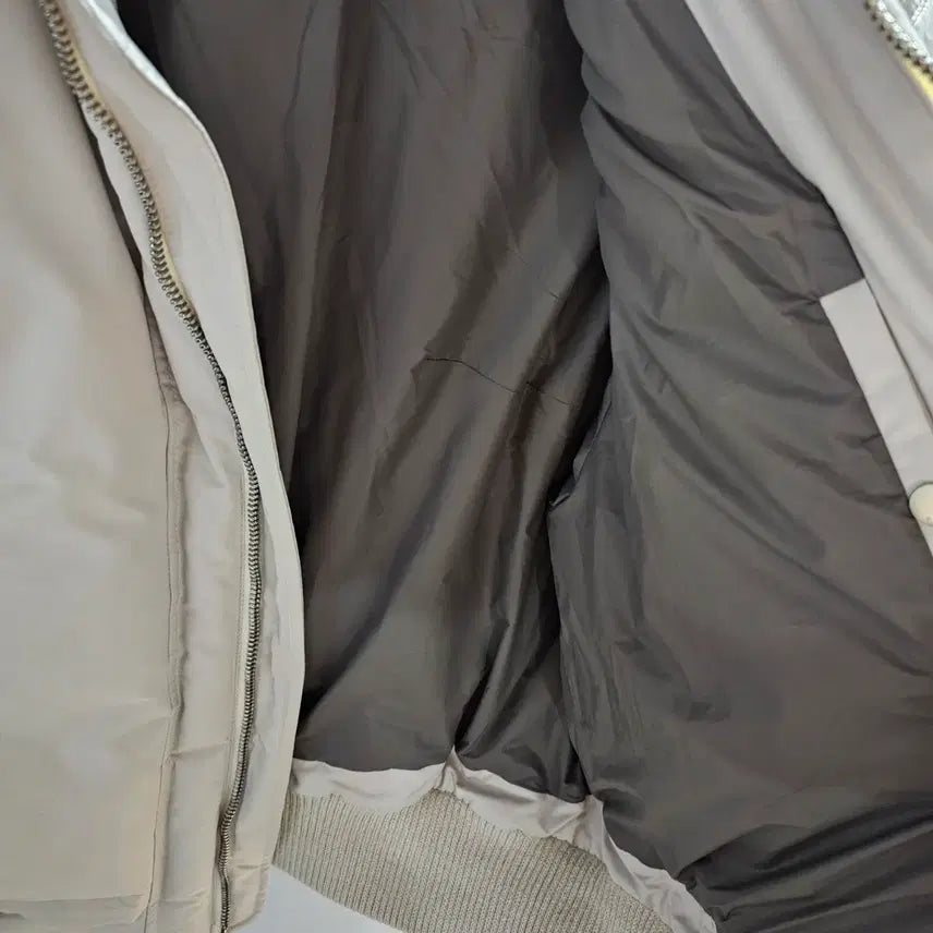 [BUNJANG] TIME Beige Goose Down Padded Jumper / 타임 TIME 베이지 구스패딩 점퍼