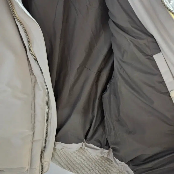 [BUNJANG] TIME Beige Goose Down Padded Jumper / 타임 TIME 베이지 구스패딩 점퍼