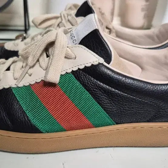 [BUNJANG] Gucci Leather Web Sneakers 265 / 구찌 레더 웹 스니커즈265