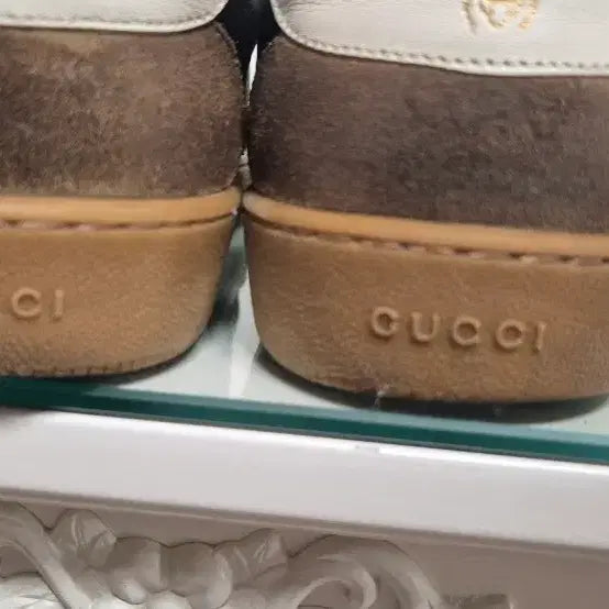 [BUNJANG] Gucci Leather Web Sneakers 265 / 구찌 레더 웹 스니커즈265