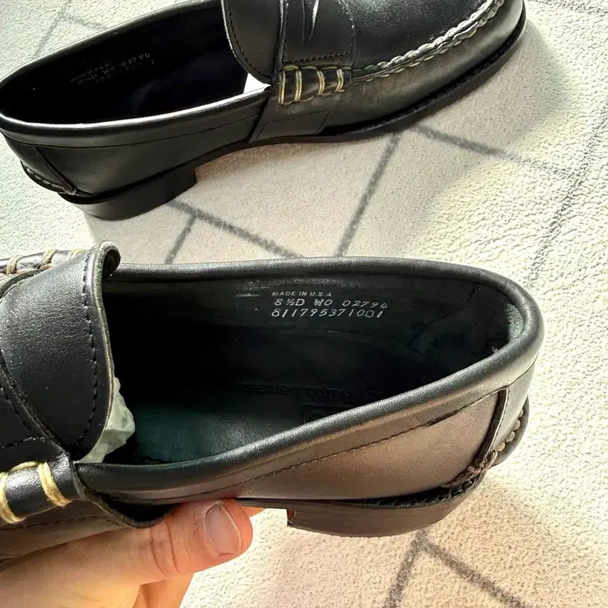 [BUNJANG] Polo Ralph Lauren Rancourt Penny Loafers / (새제품/8.5D) 폴로 USA메이드 Rancourt 페니로퍼 블랙