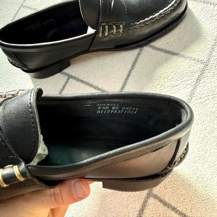 [BUNJANG] Polo Ralph Lauren Rancourt Penny Loafers / (새제품/8.5D) 폴로 USA메이드 Rancourt 페니로퍼 블랙