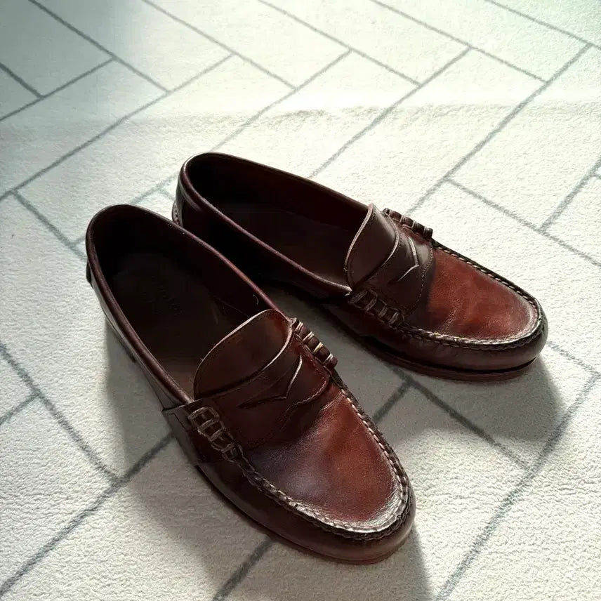 [BUNJANG] Polo Ralph Lauren Rancourt Penny Loafers / (A+급/8.5D) 폴로 USA메이드 Rancourt 페니로퍼 브라운