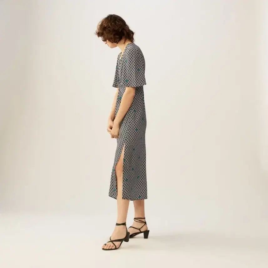 [BUNJANG] MAJE Shirring Long Dress / MAJE 마쥬 셔링 롱 원피스 1