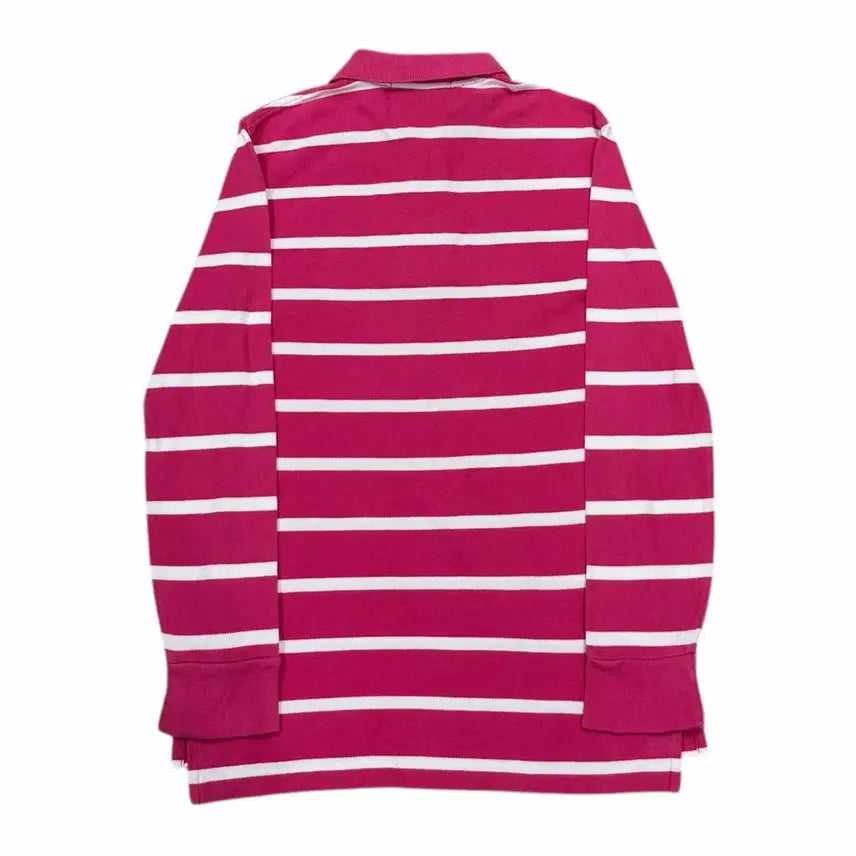 [BUNJANG] Polo Ralph Lauren Pink Stripe PK Long Sleeve Shirt S / 폴로 랄프로렌 핑크 스트라이프 PK 긴팔 카라티 S