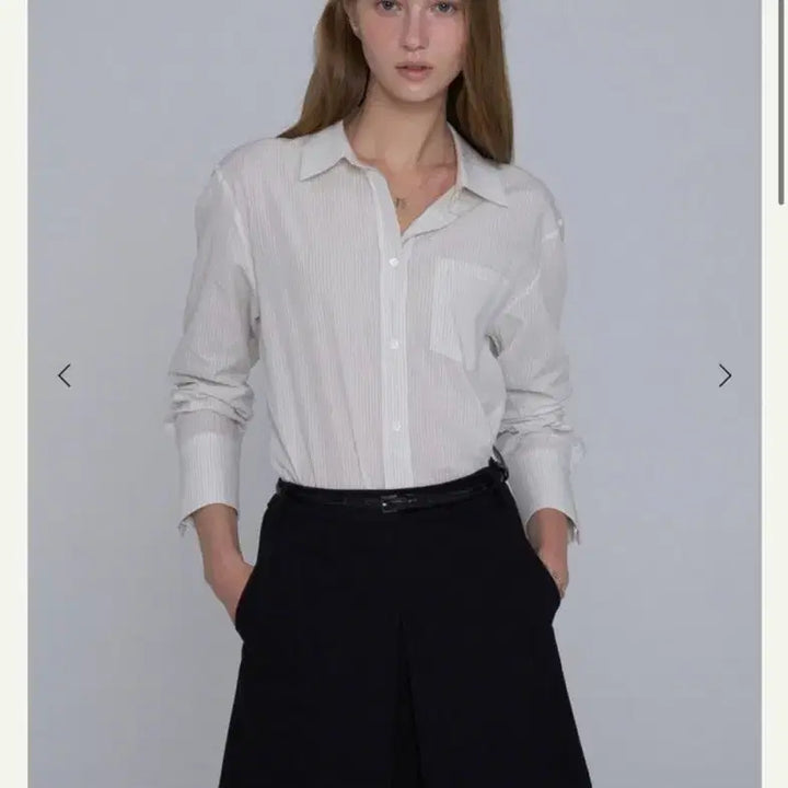 [BUNJANG] Sie Monet Stripe Cuffs Shirt Ivory / 시에 sie 모네 스트라이프 커프스 셔츠 아이보리(택달린 새상품)