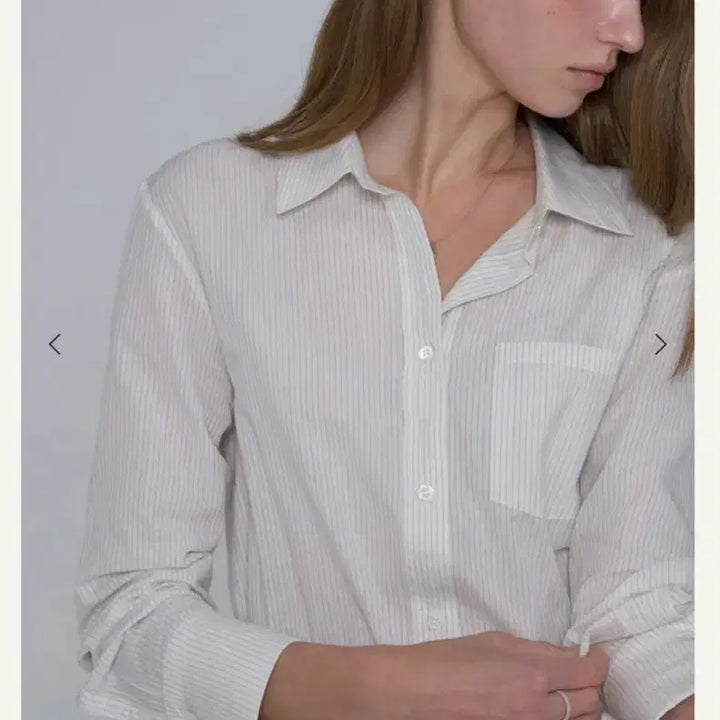 [BUNJANG] Sie Monet Stripe Cuffs Shirt Ivory / 시에 sie 모네 스트라이프 커프스 셔츠 아이보리(택달린 새상품)