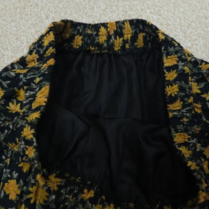 [BUNJANG] GU Floral Long Skirt - Cotton Vintage / (S)GU 여성 플라워 롱 스커트 코튼 빈티지 밴딩 W3089