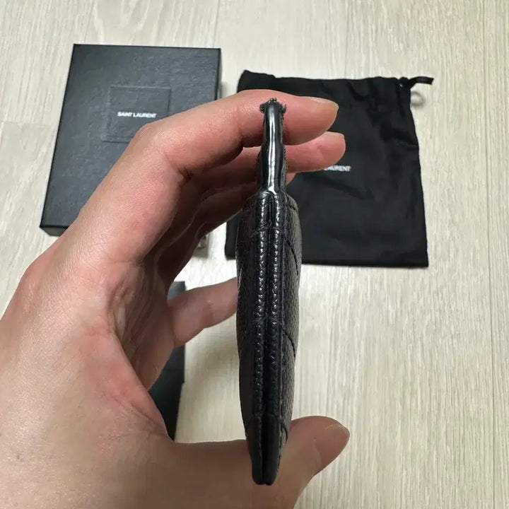 [BUNJANG] Saint Laurent Matelasse Card Wallet Black / 생로랑 마틀라세 카드지갑 블랙 정품(풀구성)
