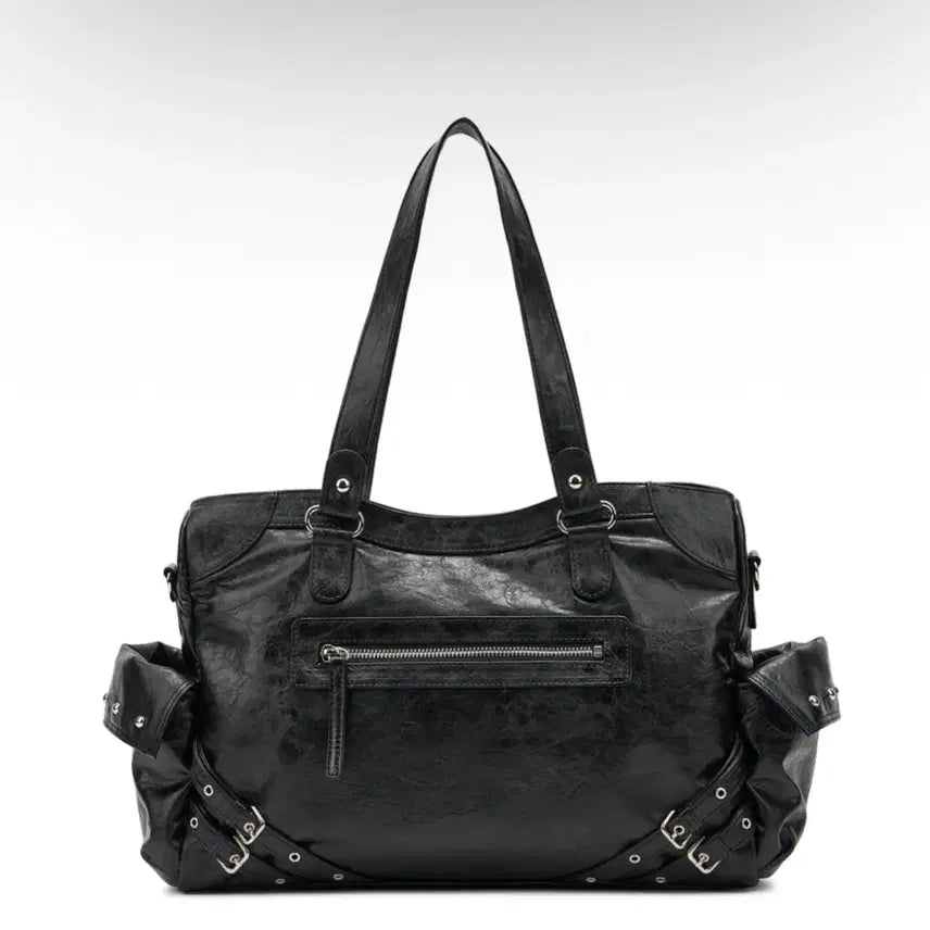 [BUNJANG] Dainit Stud Pocket Big Bag / 다이닛 스터드 포켓 빅백 블랙