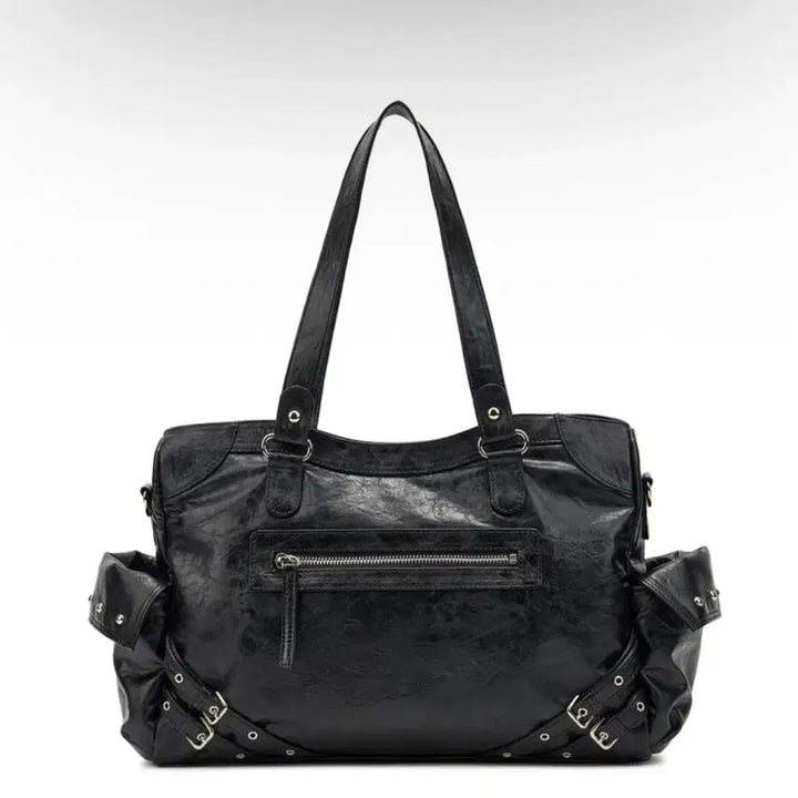 [BUNJANG] Dainit Stud Pocket Big Bag / 다이닛 스터드 포켓 빅백 블랙