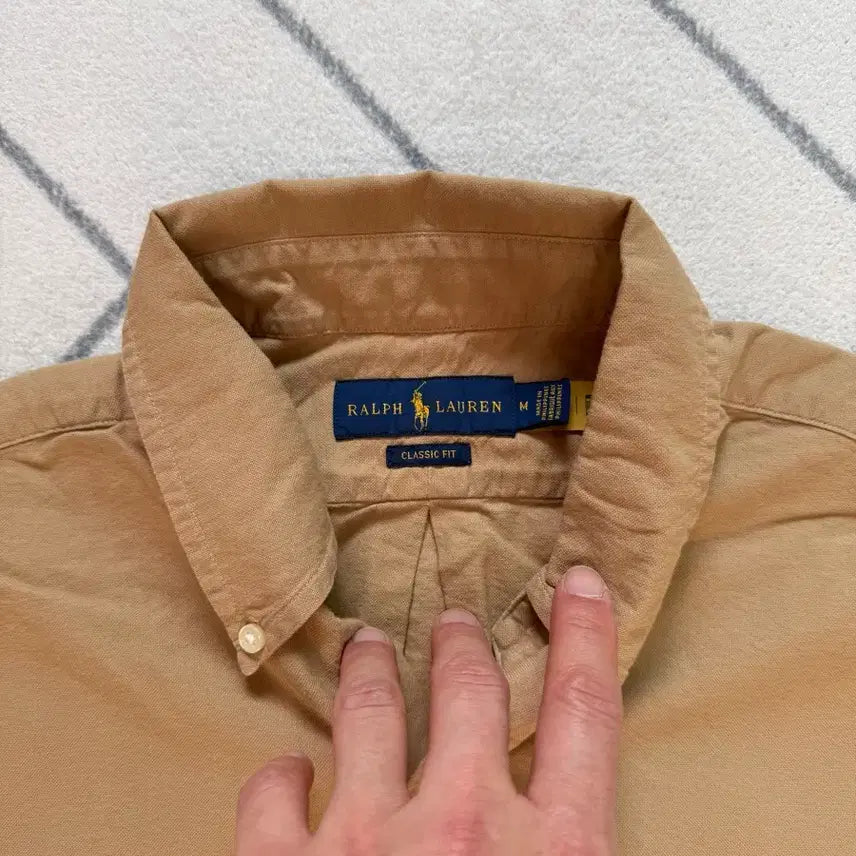 [BUNJANG] Polo Ralph Lauren Garment Dyed Shirt Camel (New) / (새제품/M) 폴로 가먼트 다이 셔츠 카멜