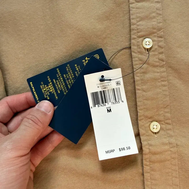 [BUNJANG] Polo Ralph Lauren Garment Dyed Shirt Camel (New) / (새제품/M) 폴로 가먼트 다이 셔츠 카멜
