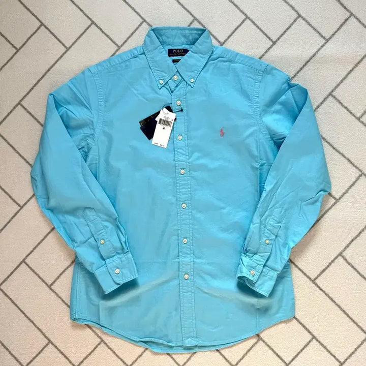 [BUNJANG] Polo Ralph Lauren Garment Dye Shirt Sky Blue (New) / (새제품/M) 폴로 가먼트 다이 셔츠 스카이블루