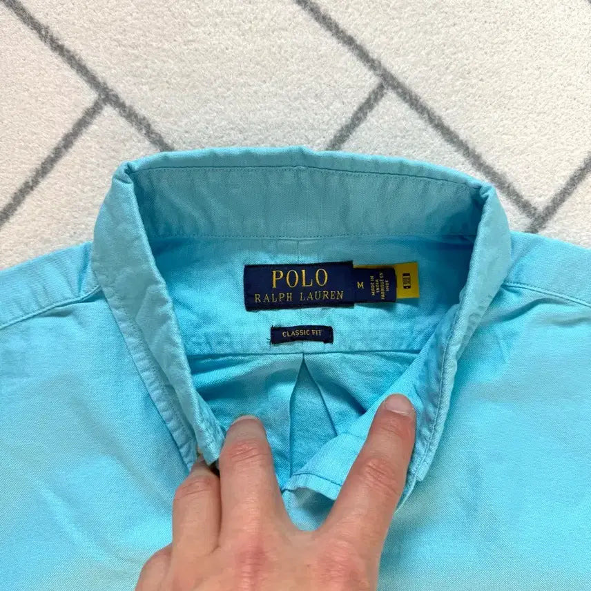 [BUNJANG] Polo Ralph Lauren Garment Dye Shirt Sky Blue (New) / (새제품/M) 폴로 가먼트 다이 셔츠 스카이블루