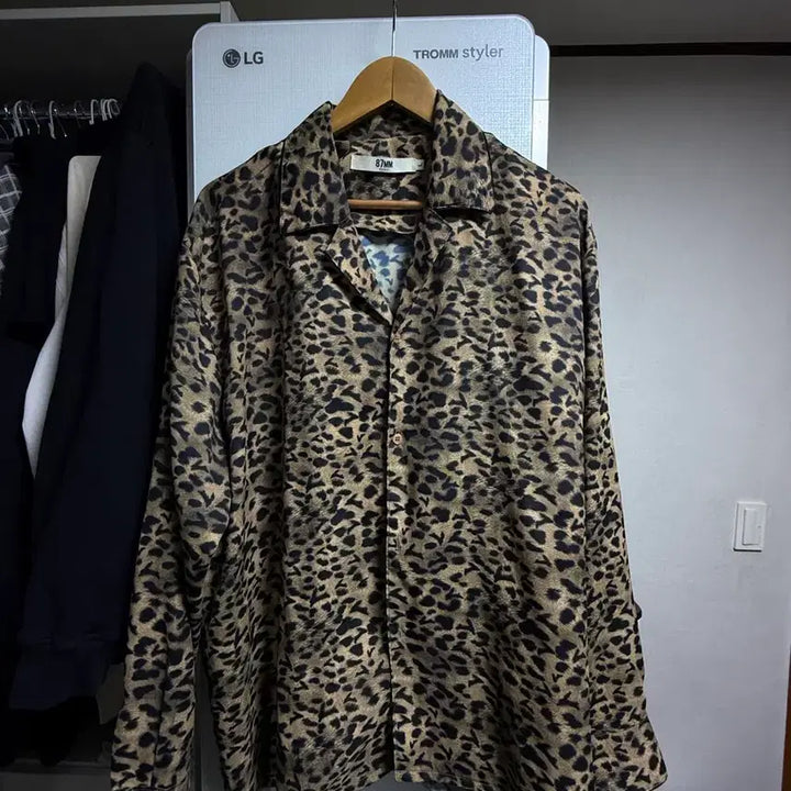 [BUNJANG] 87mm Leopard Print Shirt - Size L / 87mm 호피셔츠