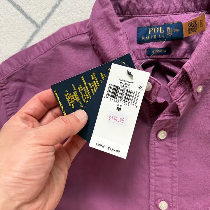 [BUNJANG] Polo Ralph Lauren Garment Dyed Shirt Tee Rose (New) / (새제품/M) 폴로 가먼트 다이 셔츠 티 로즈