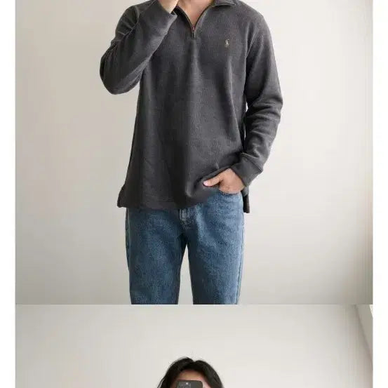 [BUNJANG] Polo Ralph Lauren Half-Zip Sweatshirt / (m)폴로 랄프로렌 하프집업