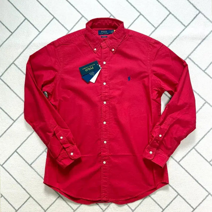 [BUNJANG] Polo Ralph Lauren Garment Dye Shirt Red (M) / (새제품/M) 폴로 가먼트 다이 셔츠 레드