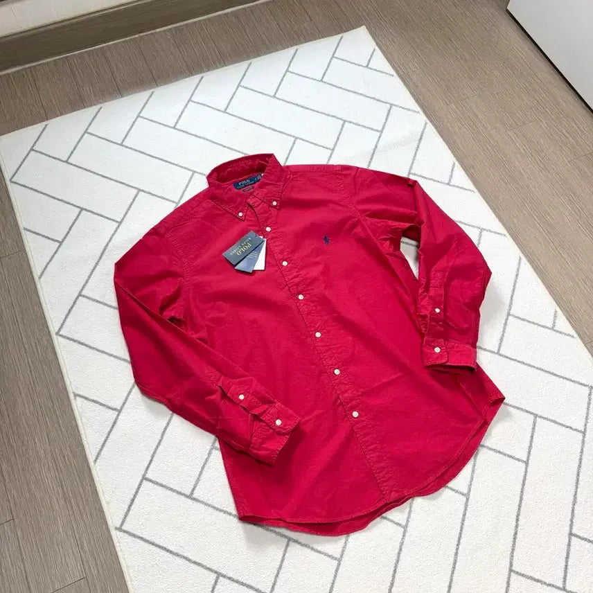 [BUNJANG] Polo Ralph Lauren Garment Dye Shirt Red (M) / (새제품/M) 폴로 가먼트 다이 셔츠 레드
