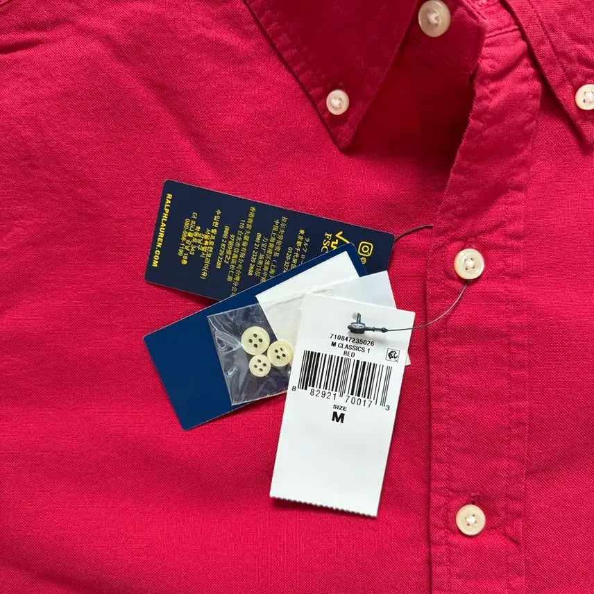 [BUNJANG] Polo Ralph Lauren Garment Dye Shirt Red (M) / (새제품/M) 폴로 가먼트 다이 셔츠 레드