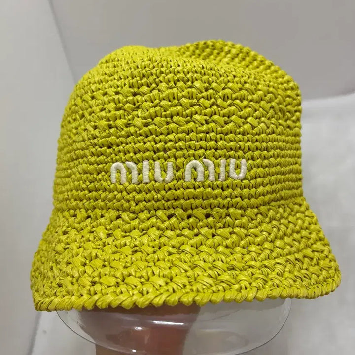 [BUNJANG] Miu Miu Raffia Bucket Hat L / 미우미우 라피아 벙거지 모자 L사이즈(정품)