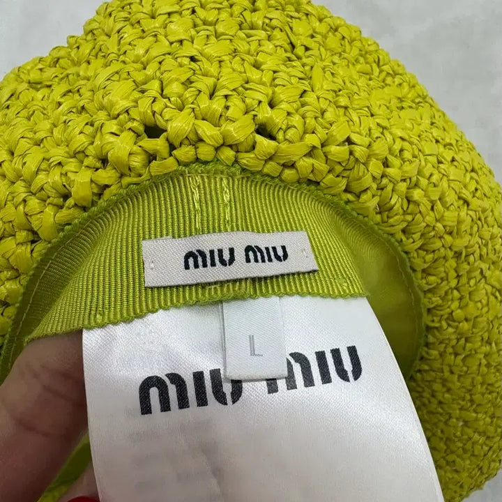 [BUNJANG] Miu Miu Raffia Bucket Hat L / 미우미우 라피아 벙거지 모자 L사이즈(정품)
