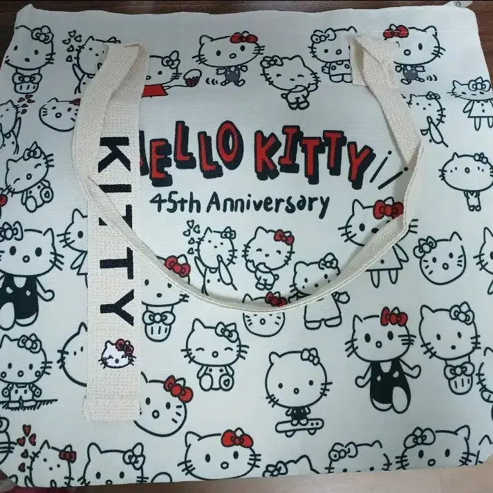 [BUNJANG] Sanrio Hello Kitty 45th Anniversary Tote/Shoulder Bag / 산리오 헬로키티 45주년 토트백/숄더백