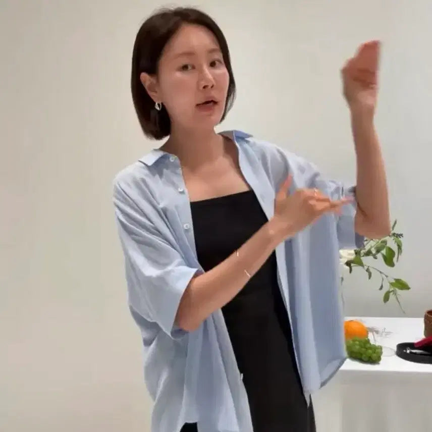 [BUNJANG] 시에 sie 헤즈 루즈핏 셔츠 세레니티블루(택달린 새상품) / 시에 sie 헤즈 루즈핏 셔츠 세레니티블루 스탠다드(택달린 새상품)