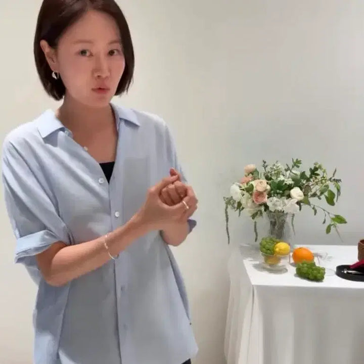 [BUNJANG] 시에 sie 헤즈 루즈핏 셔츠 세레니티블루(택달린 새상품) / 시에 sie 헤즈 루즈핏 셔츠 세레니티블루 스탠다드(택달린 새상품)