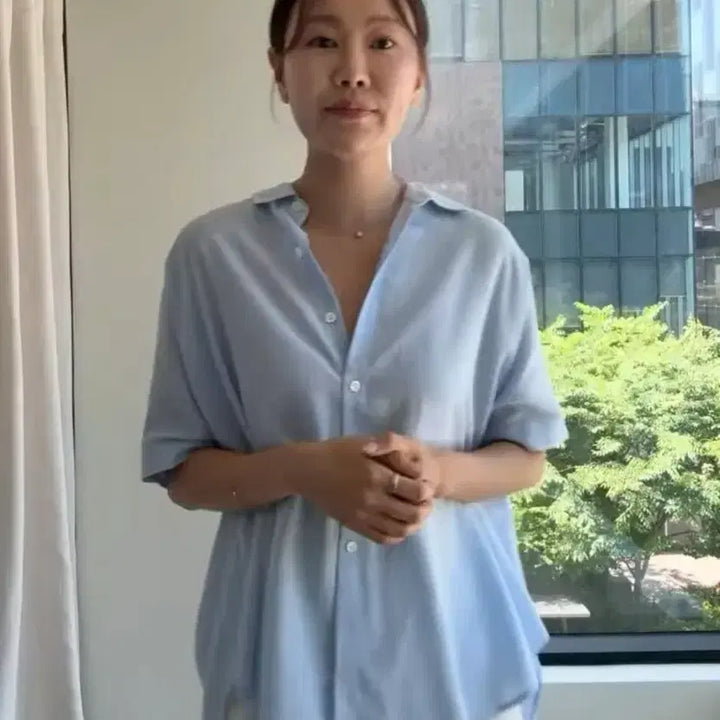 [BUNJANG] 시에 sie 헤즈 루즈핏 셔츠 세레니티블루(택달린 새상품) / 시에 sie 헤즈 루즈핏 셔츠 세레니티블루 스탠다드(택달린 새상품)