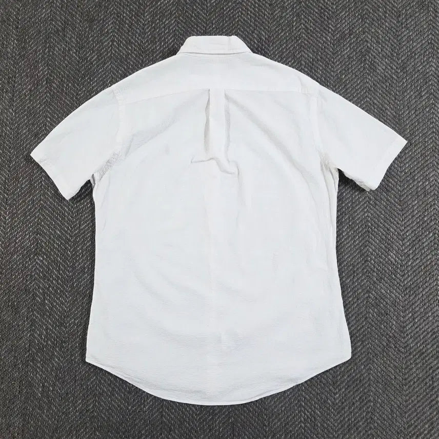 [BUNJANG] Polo Ralph Lauren Seersucker Short Sleeve Shirt / 폴로 랄프로렌 화이트 시어서커 반팔 셔츠