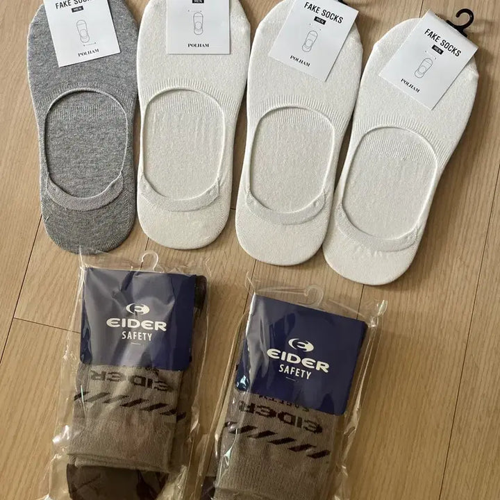 [BUNJANG] Polo Ralph Lauren Fake Socks 4-Pack + Eider Sports Socks 2-Pack / [새상품] 폴햄 페이크삭스4개+아이더 스포츠양말2개