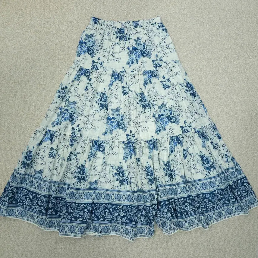 [SOLD OUT] (M-L)자라 여성 롱 맥시 스커트 플라워 패턴 W3090
