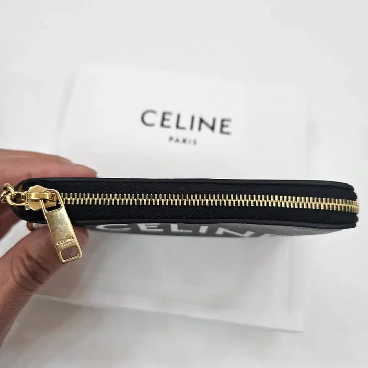 [BUNJANG] Celine Triomphe Canvas Coin Card Pouch Black / (S+/100%정품)셀린느 트리옹프 캔버스 코인 카드 파우치 블랙