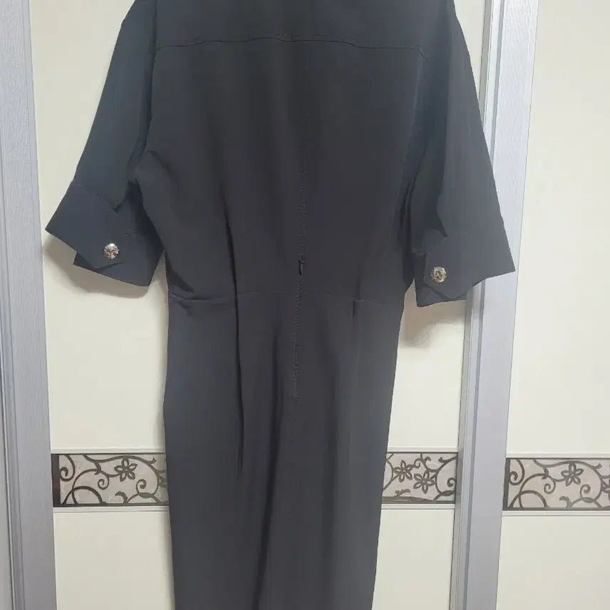 [BUNJANG] System Black Gold Button Detail Dress / 한섬 시스템 원피스