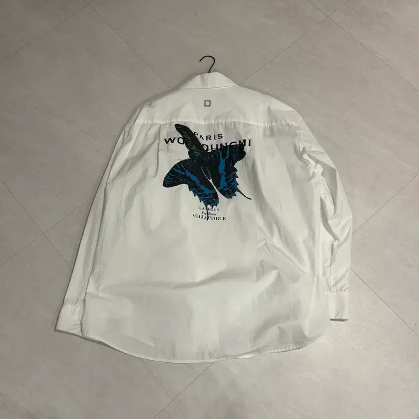 [BUNJANG] Wooyoungmi White Logo Butterfly Shirt / 우영미 백로고 나비 셔츠