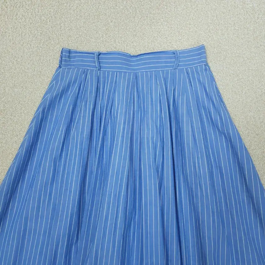 [BUNJANG] (M)일본빈티지 여성 롱 스커트 A라인 스트라이프 블루 W3091 / (M)일본빈티지 여성 롱 스커트 A라인 스트라이프 블루 W3091