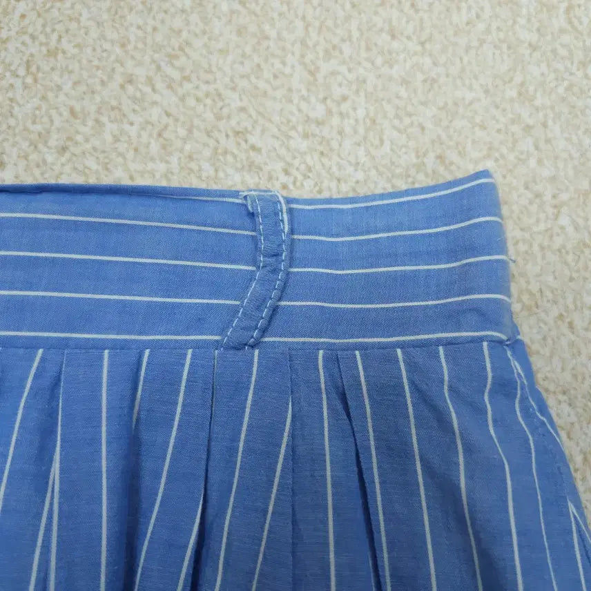 [BUNJANG] (M)일본빈티지 여성 롱 스커트 A라인 스트라이프 블루 W3091 / (M)일본빈티지 여성 롱 스커트 A라인 스트라이프 블루 W3091