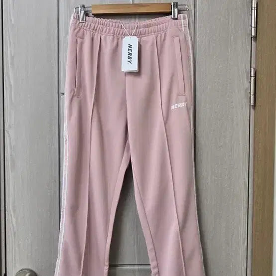 [BUNJANG] NERDY Logo Tape Track Pants Pink S / NERDY새상품)  널디 로고 테이프 트랙 팬츠 핑크 S(66~날씬77)