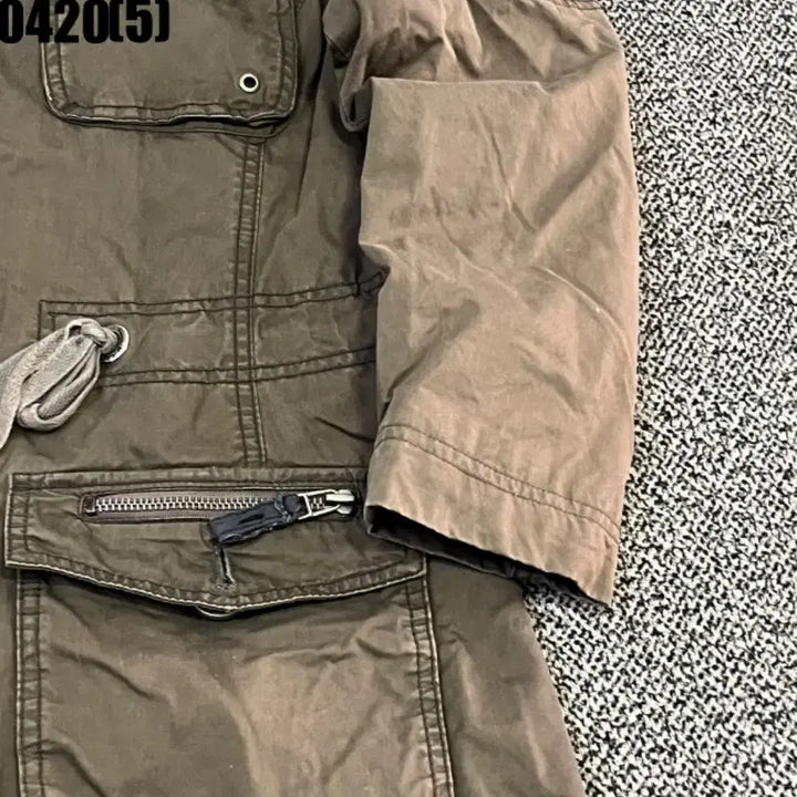 [BUNJANG] Fubu Khaki Green Parka Jacket / 후부 푸부 카키색 야상 스타일 점퍼l 0420