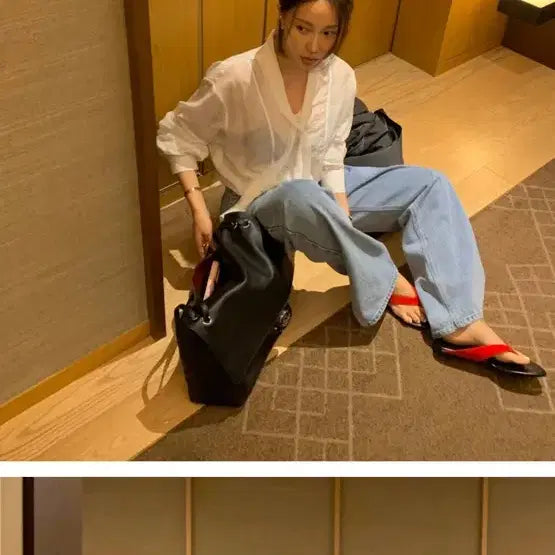 [BUNJANG] Luvmiu SeA Tie Blouse White / luvmiu 세아 타이블라우스 화이트 판매합니다!