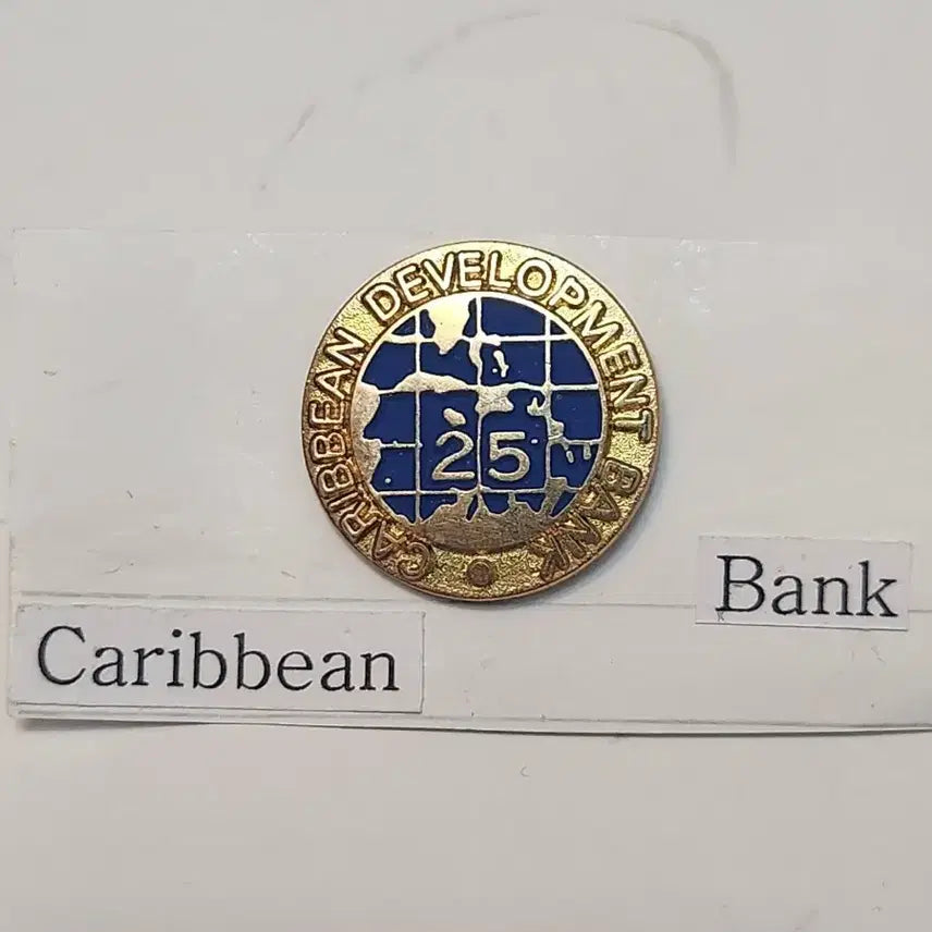 [BUNJANG] Caribbean Development Bank 25th Anniversary Commemorative Badge / 캐리비안 개발 은행 25주년 기념 뱃지