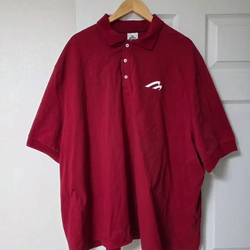 [BUNJANG] MJD Oversized Polo Burgundy L / MJD 오버사이즈 폴로 버건디 L