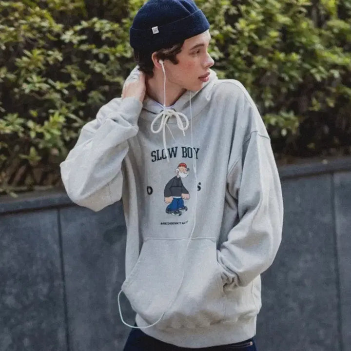 [BUNJANG] Outstanding Reverse Weave Popeye Hoodie (Size M) / 아웃스탠딩 리버스위브 뽀빠이 후드 M