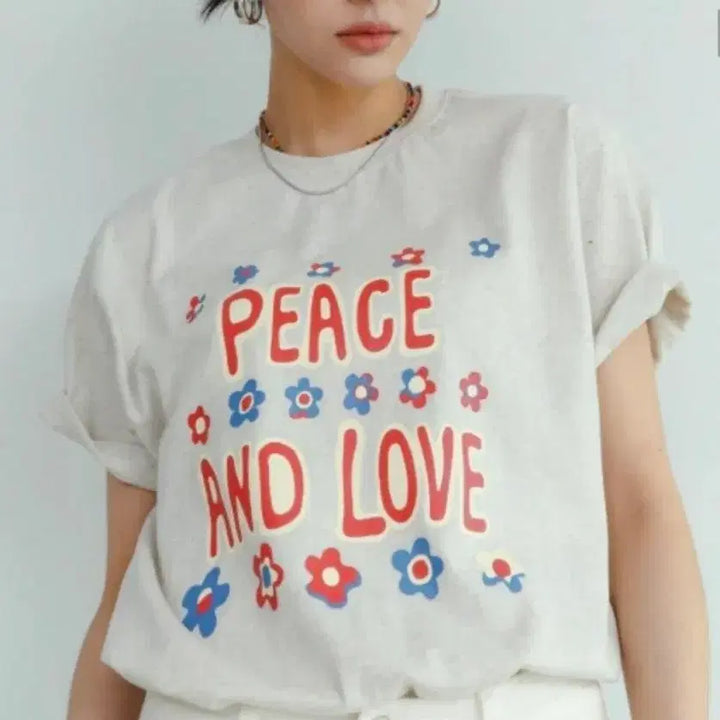 [BUNJANG] Wave Union PEACE and LOVE Graphic T-Shirt / 무신사 웨이브유니온 PEACE and LOVE 그래픽 반팔 티셔츠