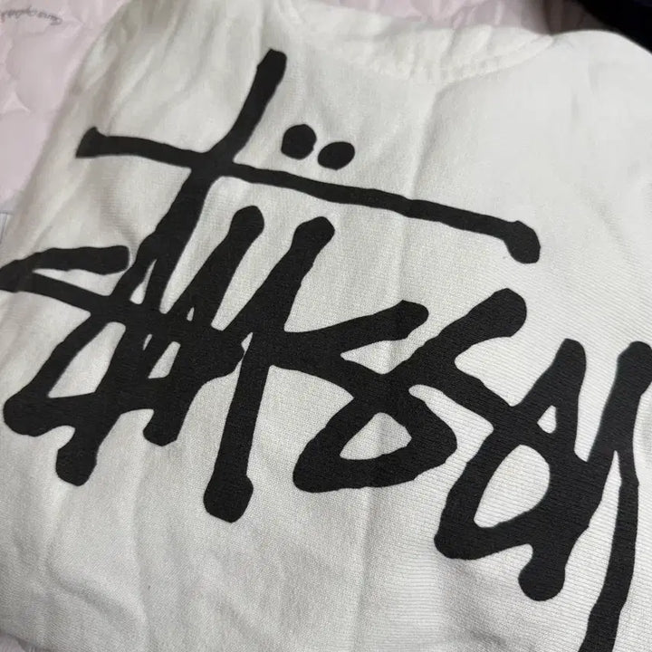 [BUNJANG] Stussy Basic Hoodie Natural M / 스투시 베이직 후드티 내추럴 색상 M 사이즈 판매