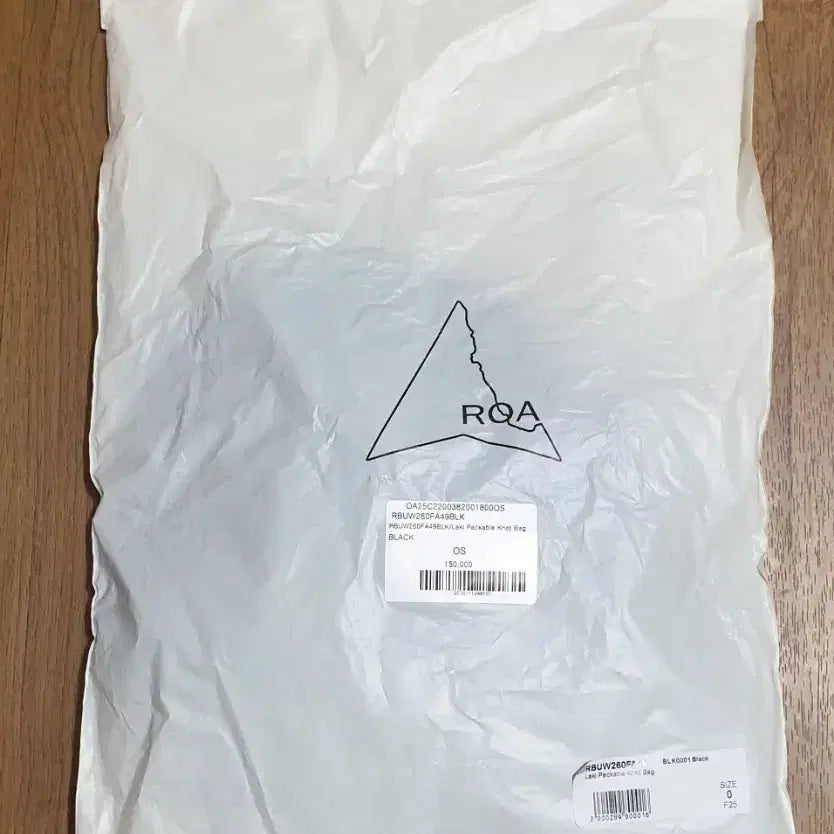 [SOLD OUT] [OS]ROA 라키 패커블 노트 백 블랙